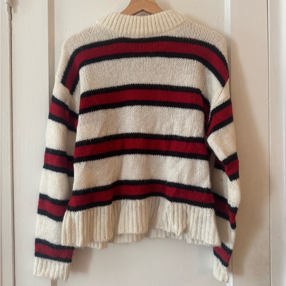 Rebecca Minkoff Red and Black Striped Sweater